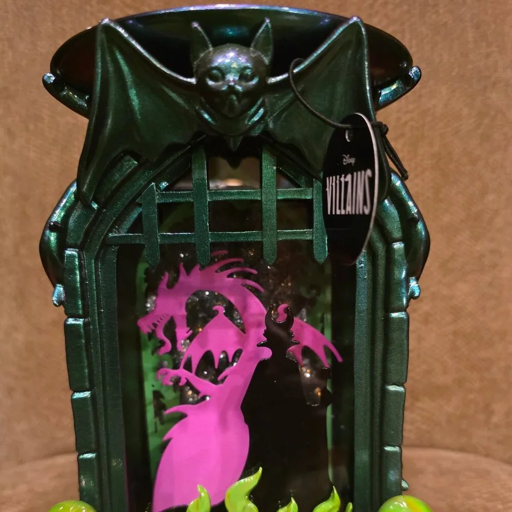 Disney Villains MALEFICENT Dragon Dragon Castle Light-Up Heav Candle Holder NIB